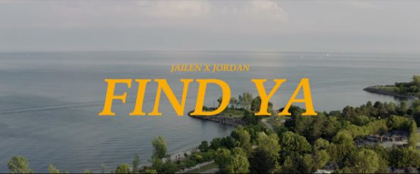 Still from the Find Ya video: title card reading Find Ya over a lakeshore